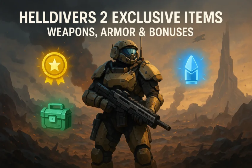 Helldivers 2 Exclusive Items List – Weapons, Armor & Bonuses